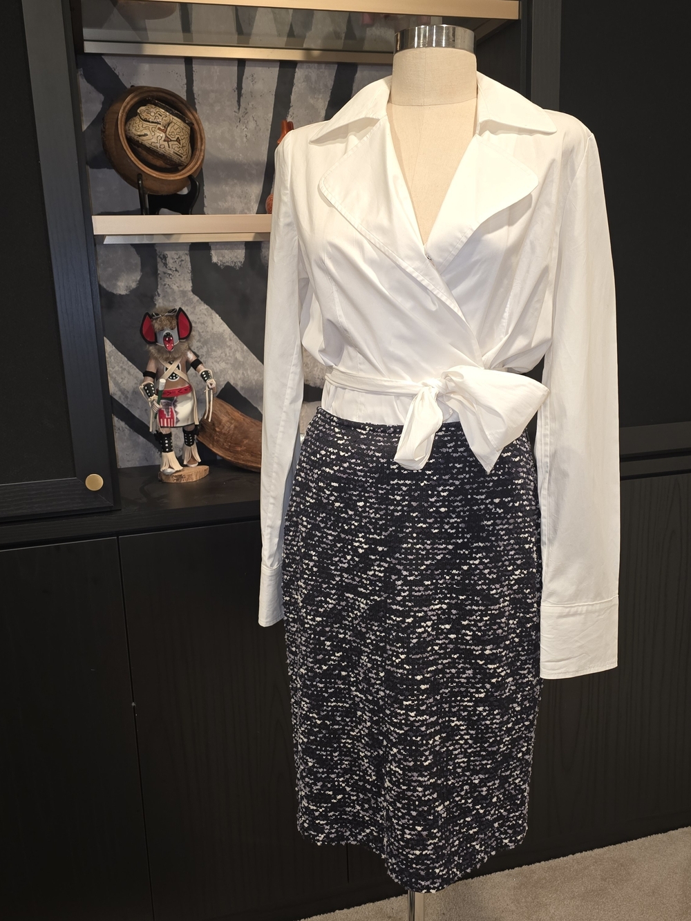 St. John Tweed Pencil Skirt